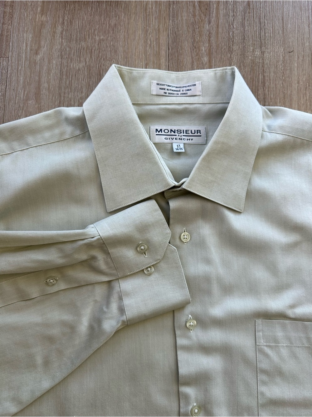 Vintage Monsieur by Givenchy Men’s Buttondown Shirt - Size 17 / Large